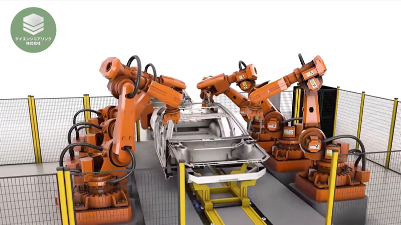 ＣＧ　産業用ロボット　溶接ロボット　機械設備　マニュアル動画